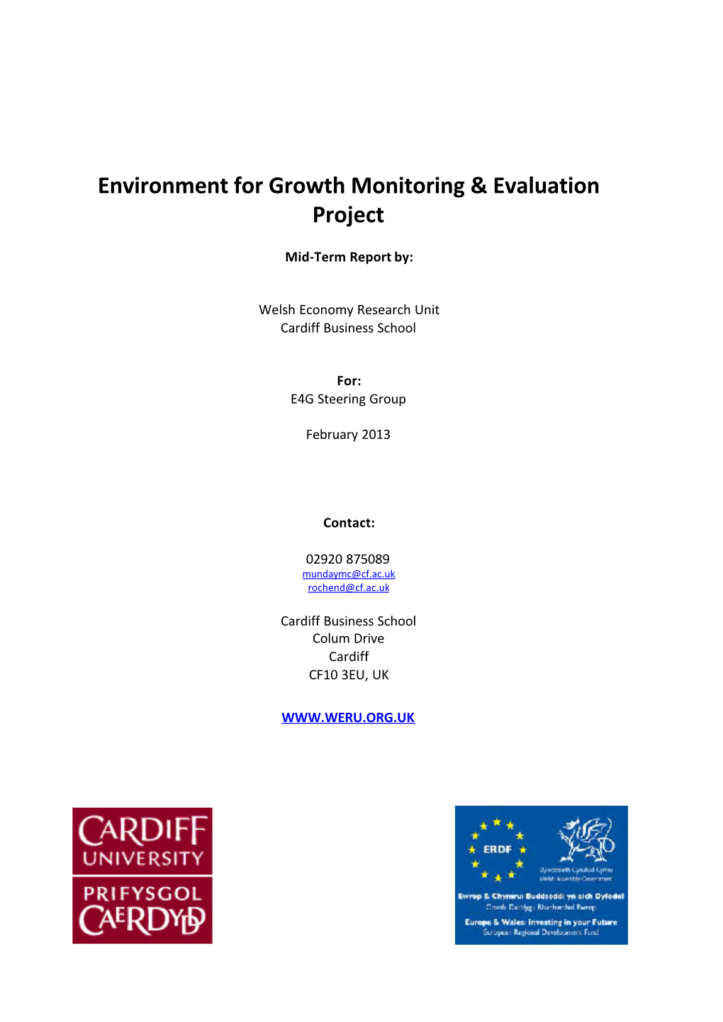 E4G M&E Mid Term Report 21St February 2013