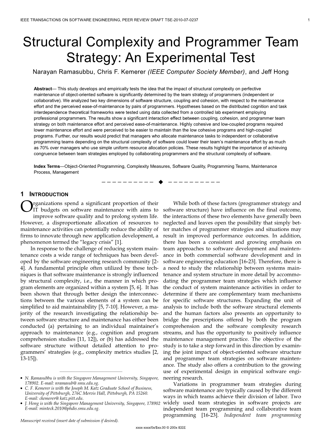 Transaction / Regular Paper Title