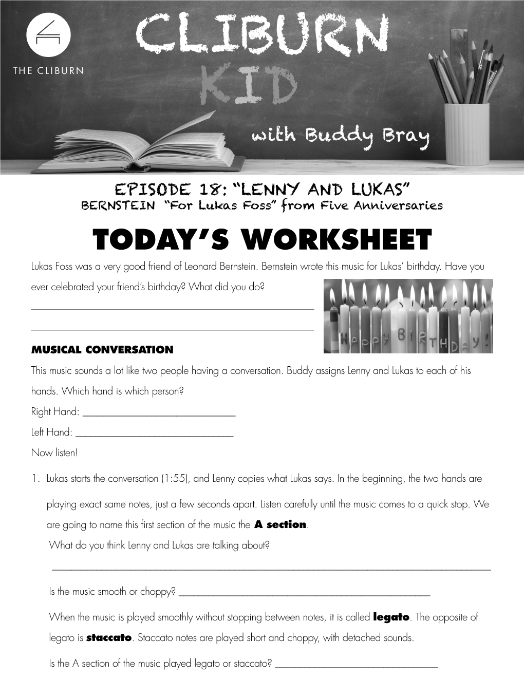 Today's Worksheet