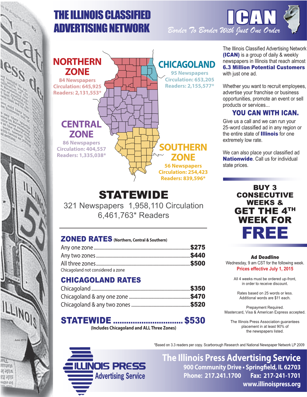 The Illinois Classified Advertising Network Statewide