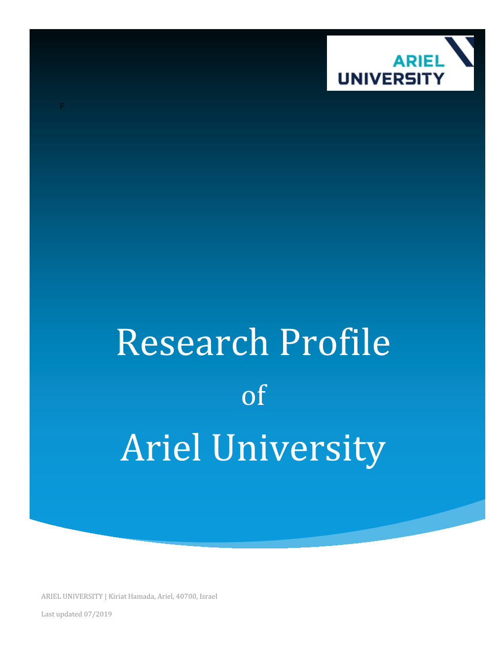 Research Profile of Ariel University