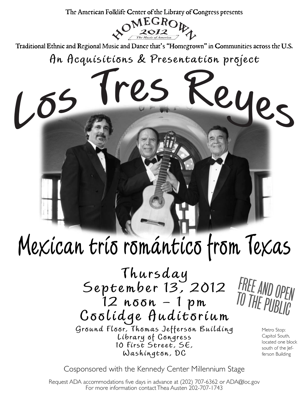 Los Tres Reyes Homegrown Concert Flyer