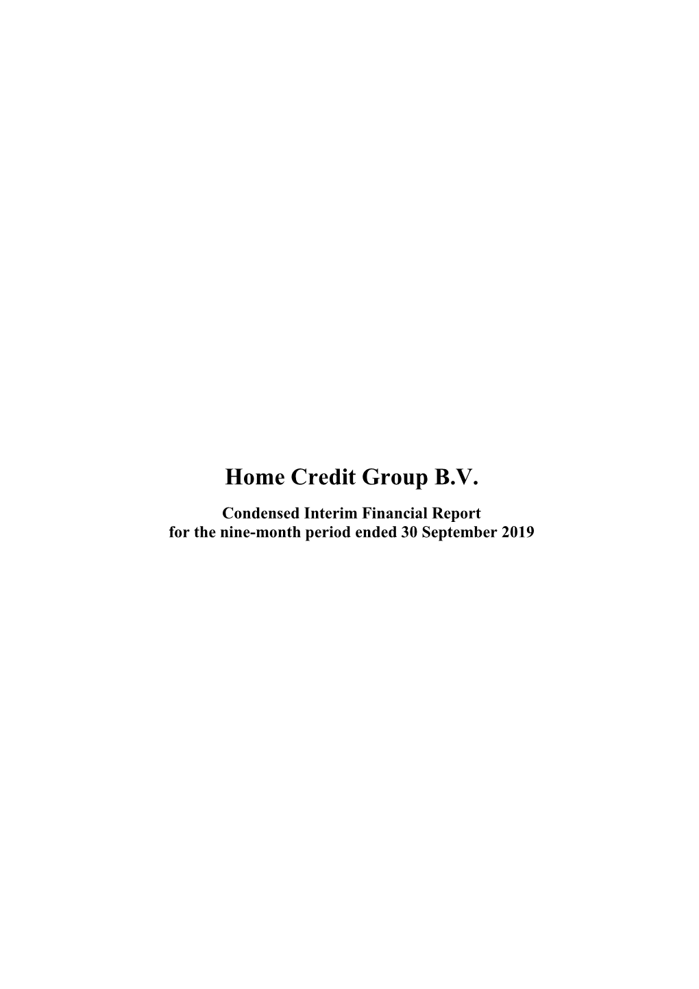 Home Credit Group B.V