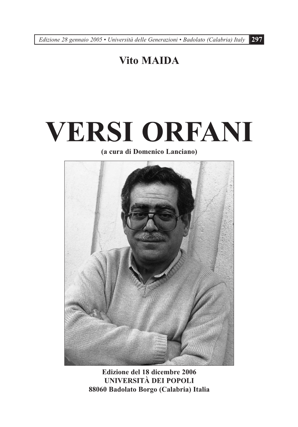 Vito Maida Versi Orfani