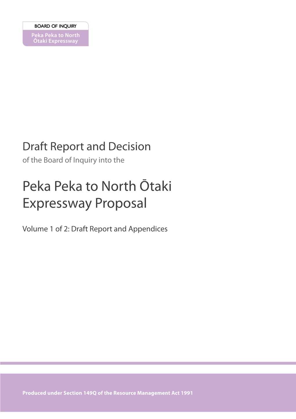 Peka Peka to North Ōtaki Expressway Proposal