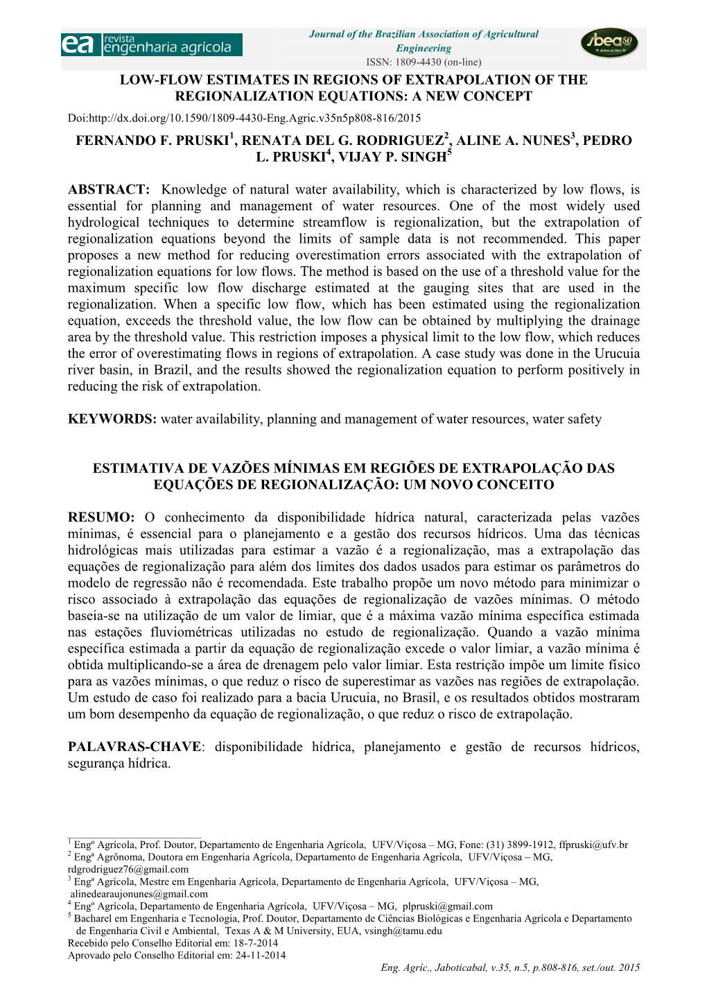 Low-Flow Estimates in Regions of Extrapolation Of