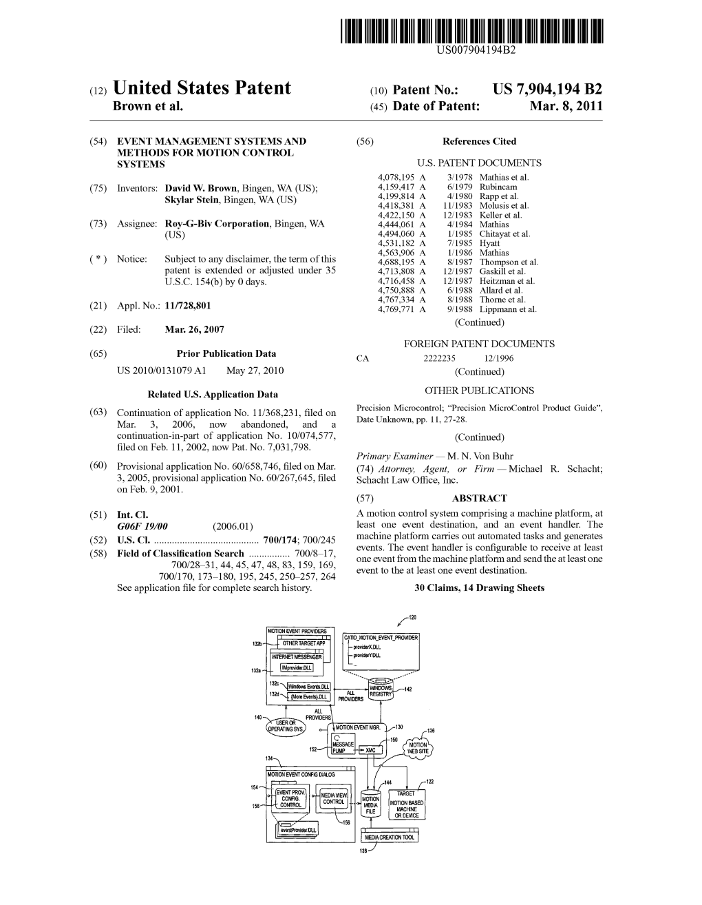 (12) United States Patent (10) Patent No.: US 7,904,194 B2 Brown Et Al