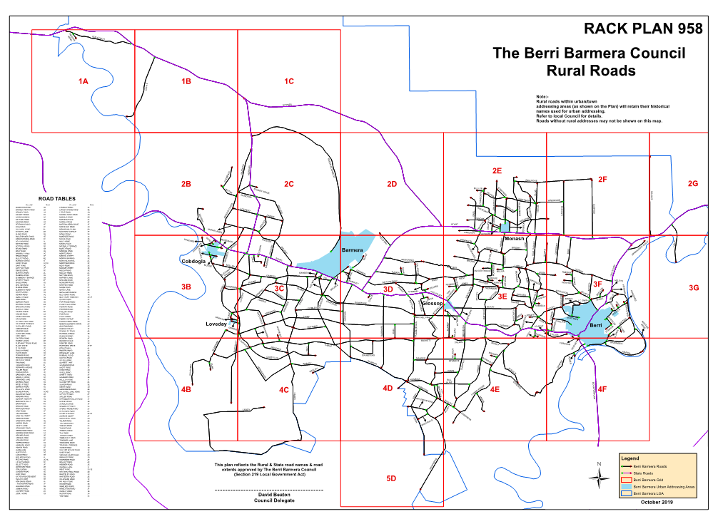 The Berri Barmera Council Rural Roads Rack Plan