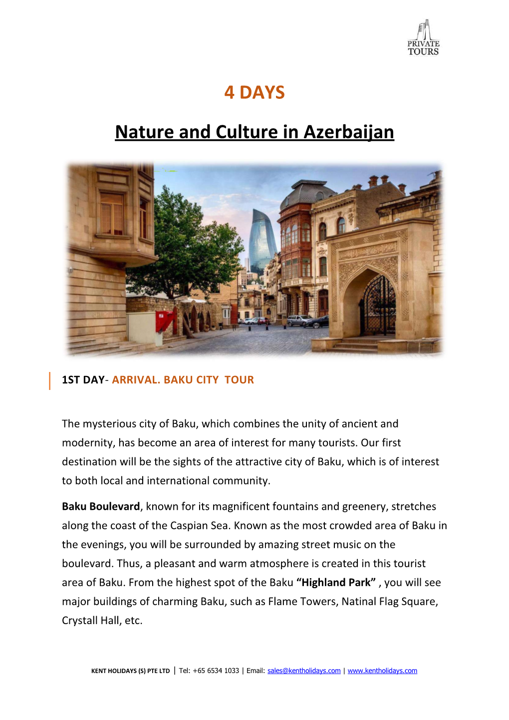 4 DAYS Nature and Culture in Azerbaijan