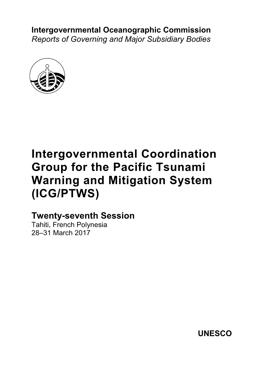 7Th Session of the Intergovernmental Coordination Group for the Tsunami