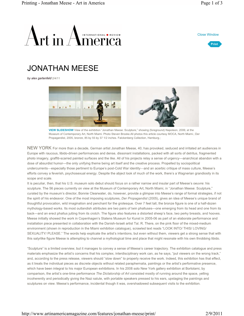 Jonathan Meese - Art in America Page 1 of 3