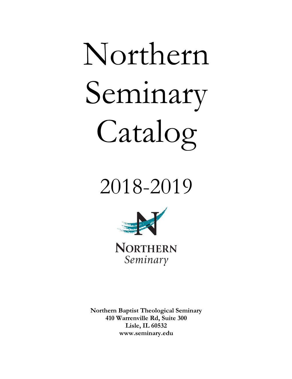 Northern Seminary 18-19 Catalogue