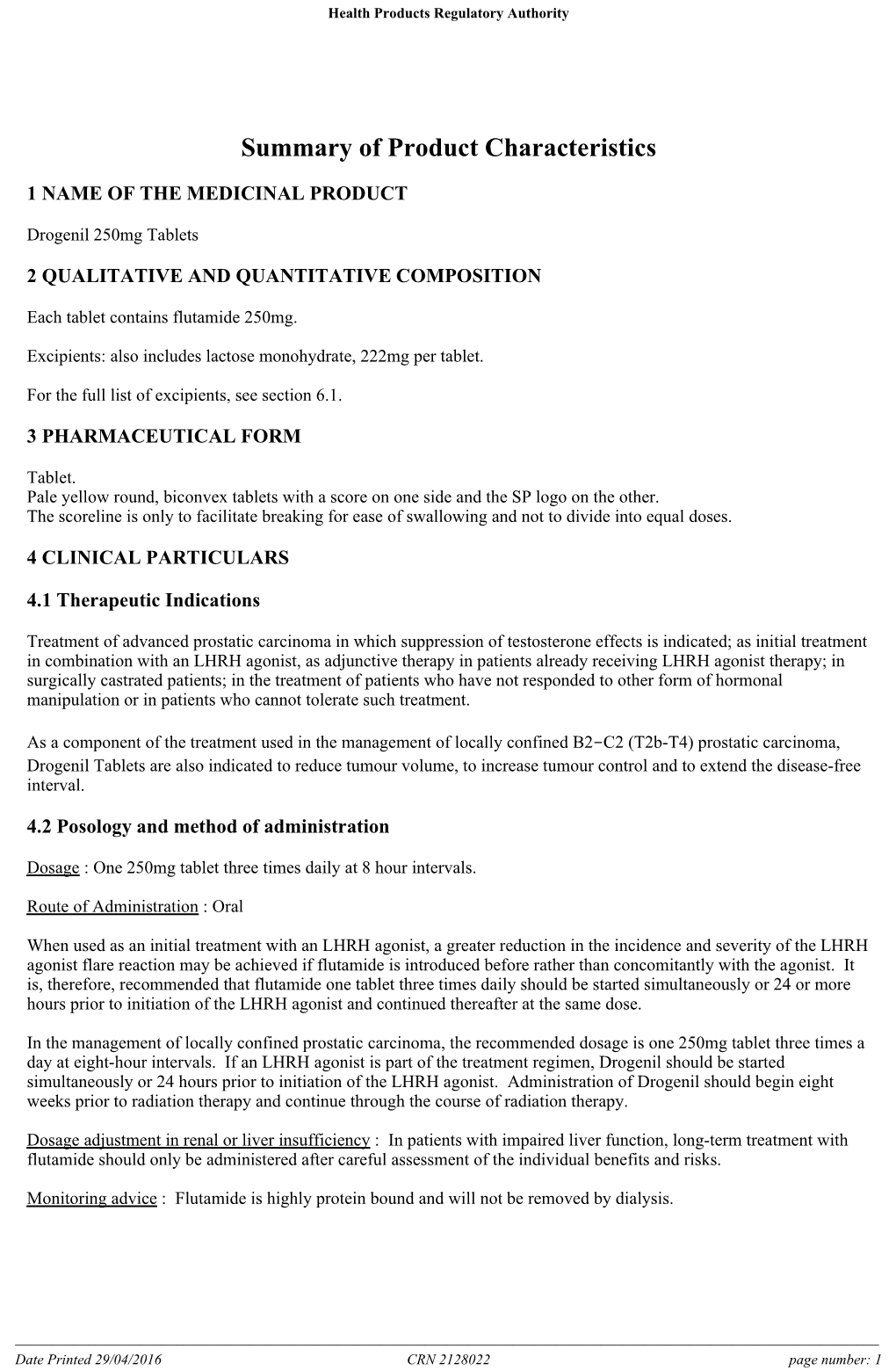 Summary of Product Characteristics