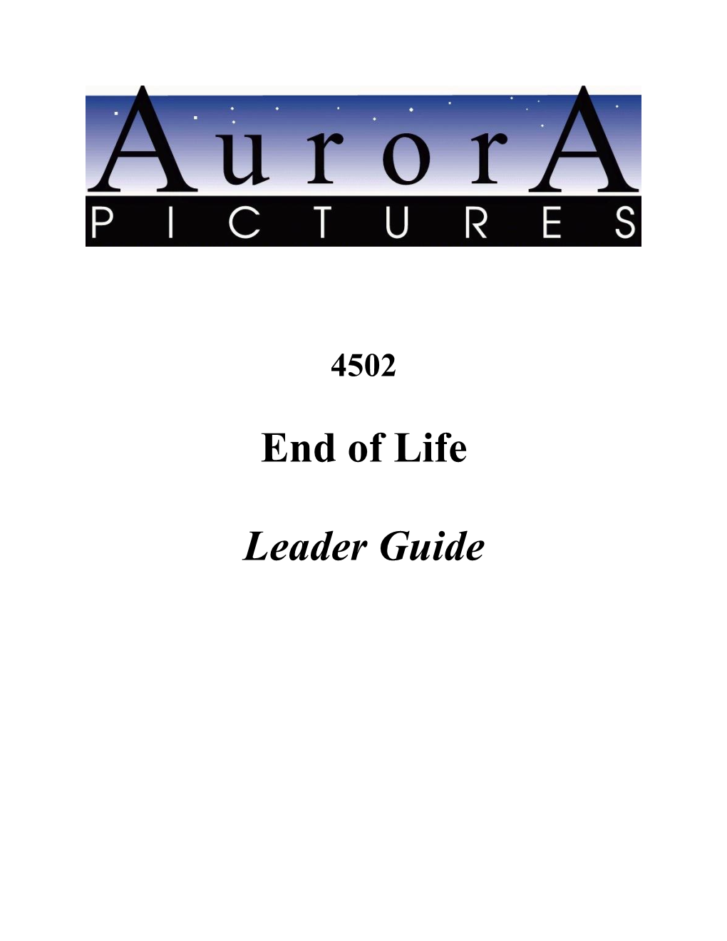 End of Life Leader Guide