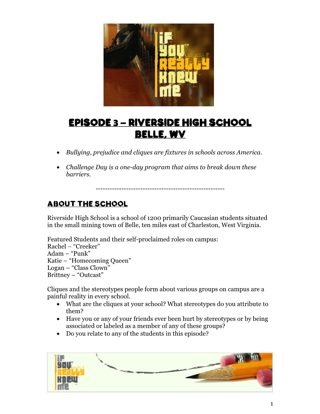 Episode 3 – Riverside High School Belle, Wv