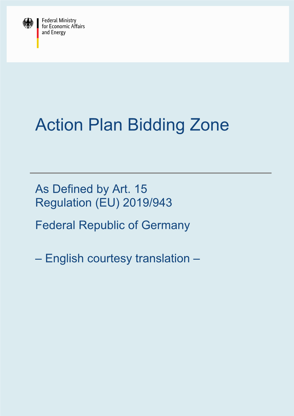 Action Plan Bidding Zone