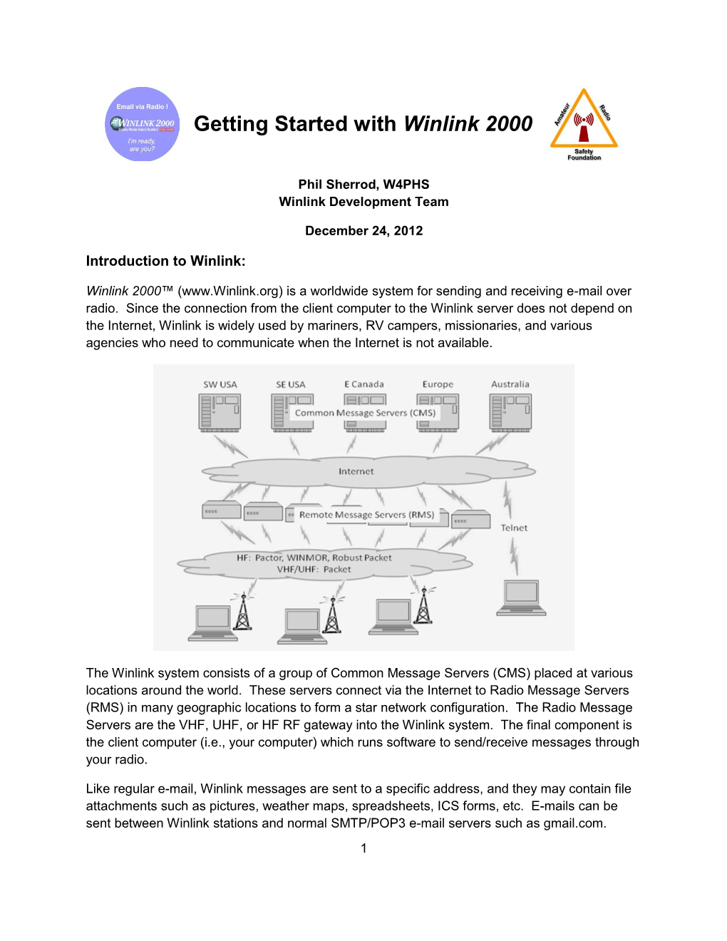 Getting Started with Winlink 2000