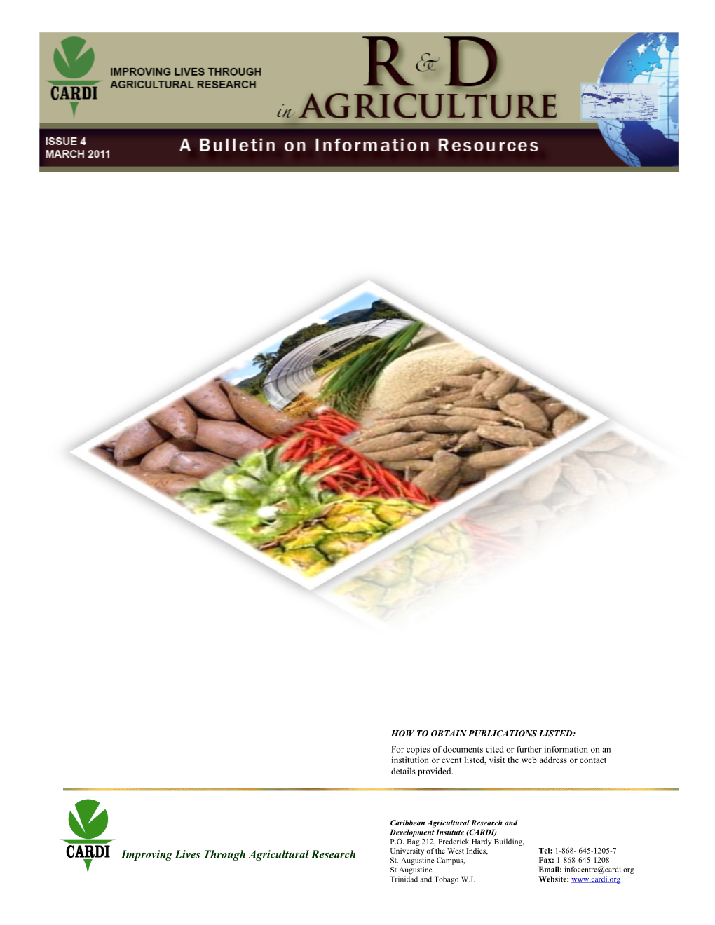 R&D in Agriculture March 2011