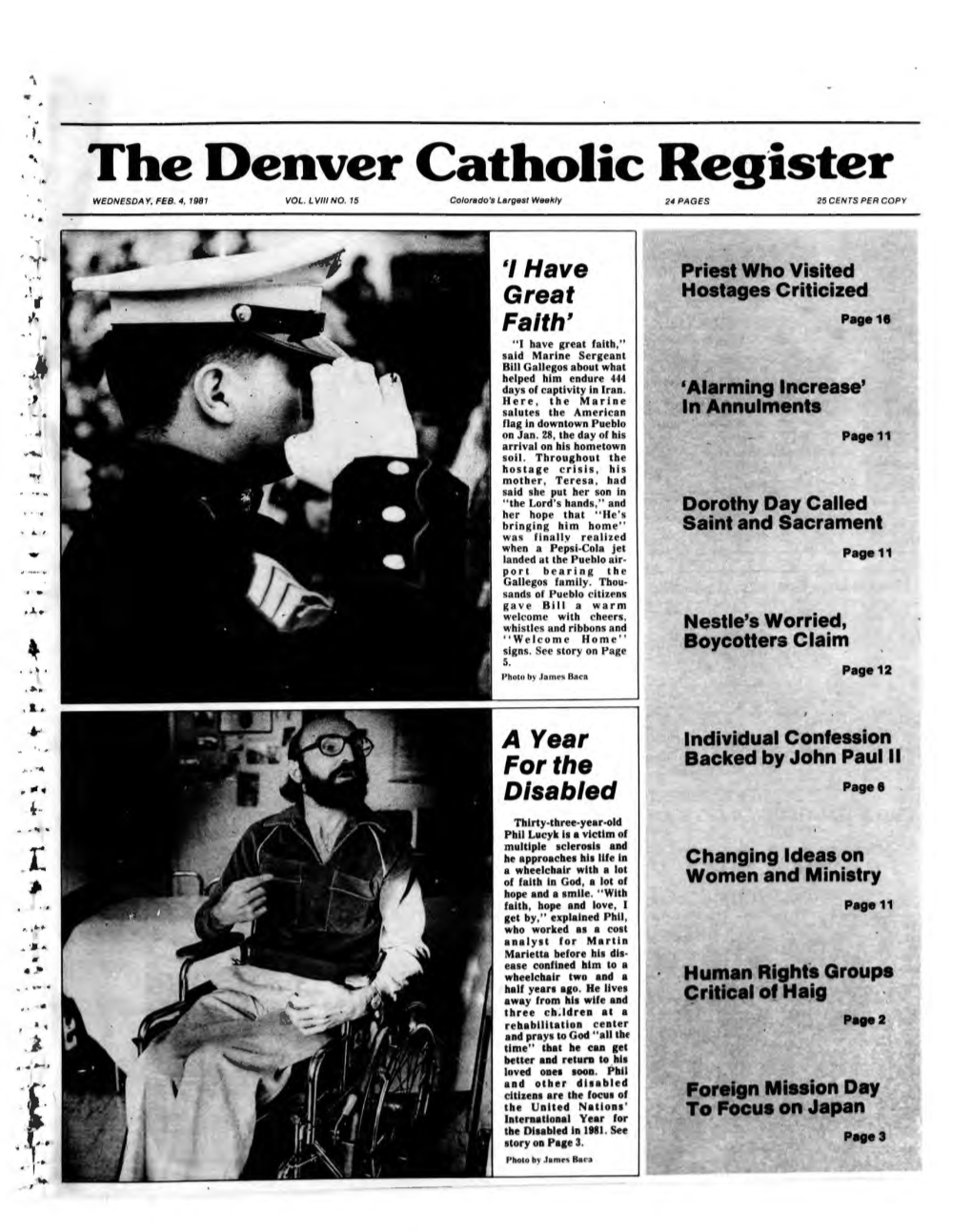 The Denver Catholic Register WEDNESDA Y, FEB