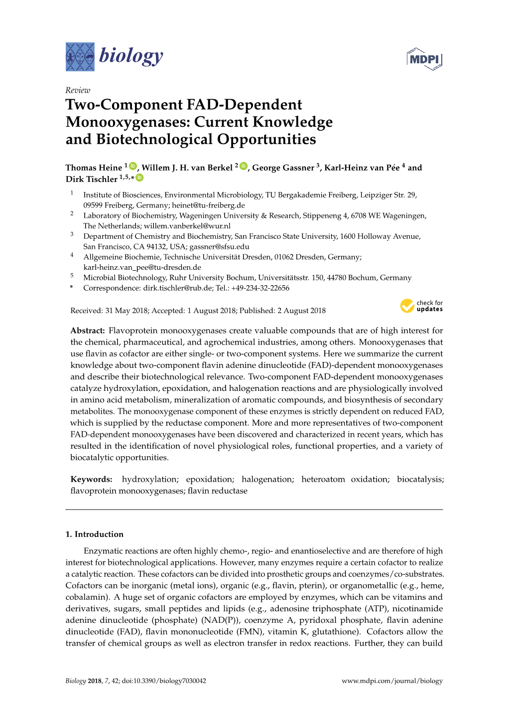 Two-Component FAD-Dependent Monooxygenases: Current Knowledge and Biotechnological Opportunities