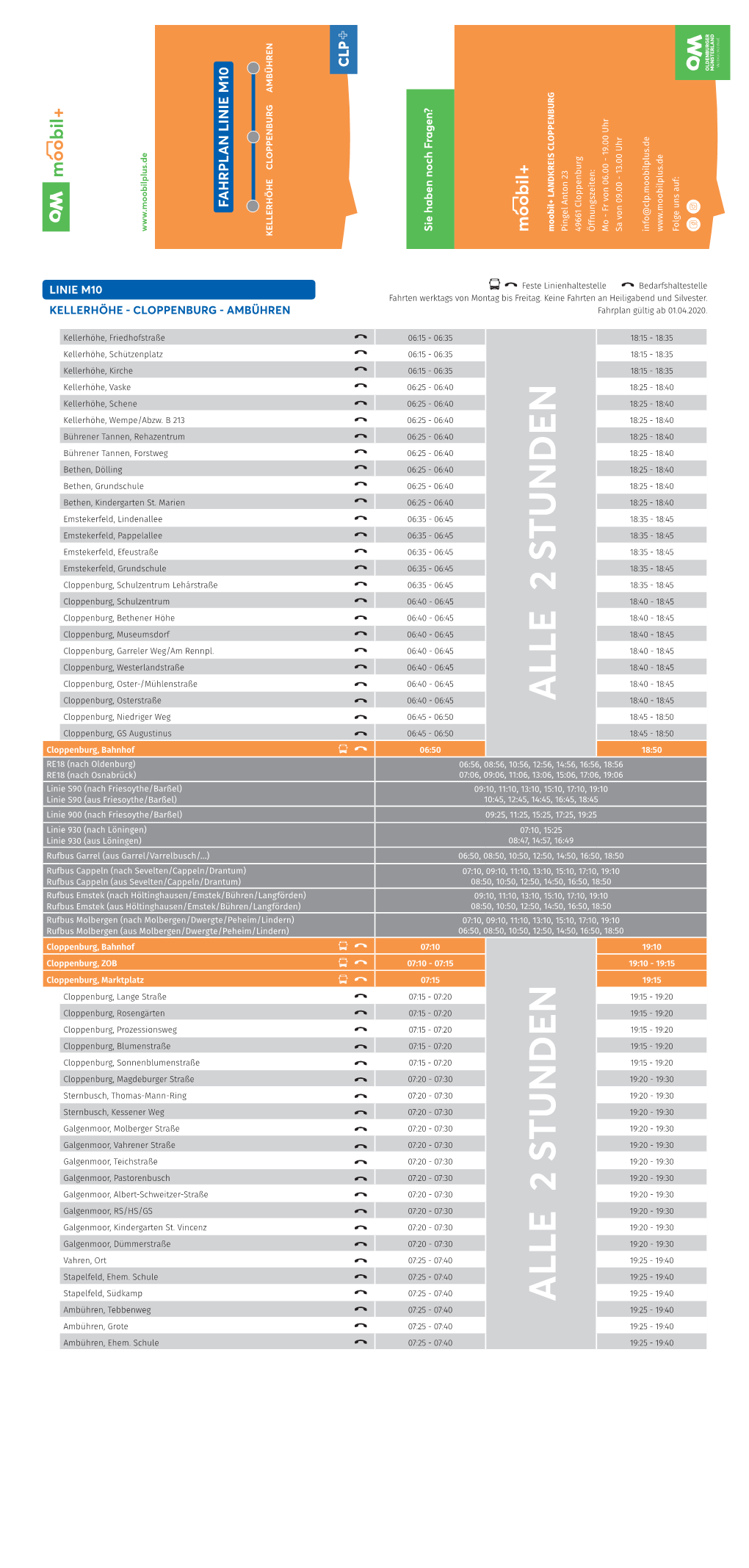 Moobil+ Fahrplan Linie M10 RZ.Indd