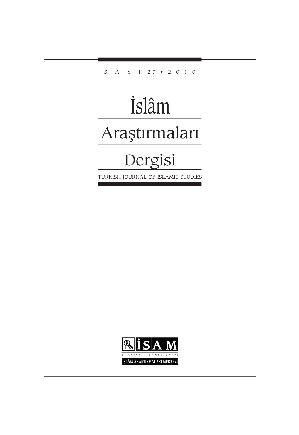 İslâm Araştırmaları Dergisi