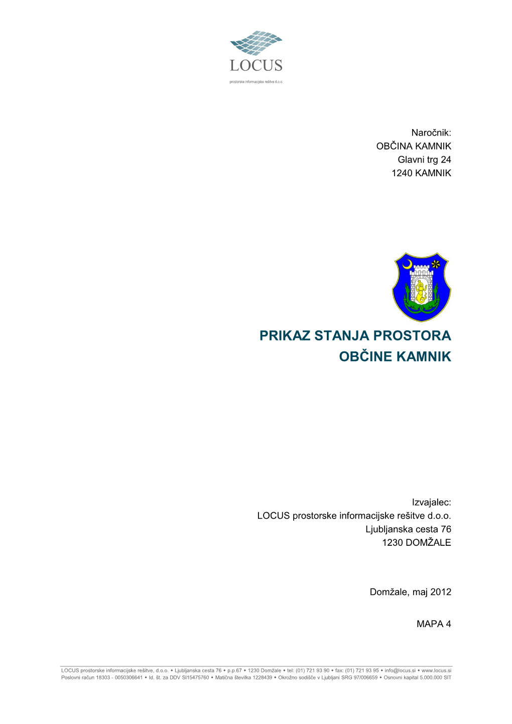 Prikaz Stanja Prostora Občine Kamnik