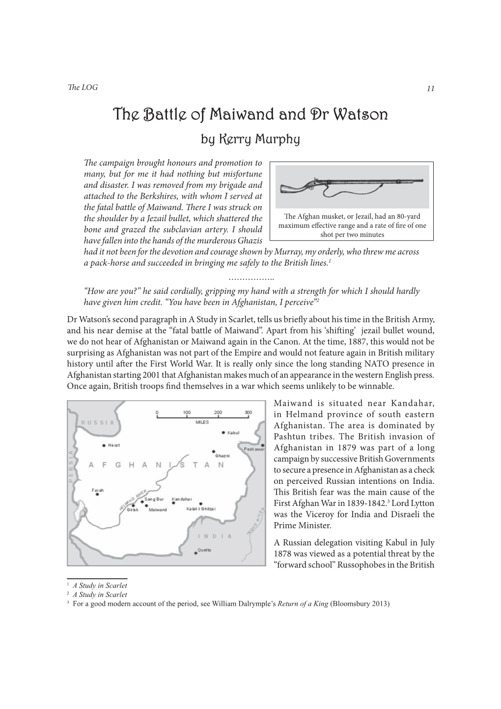 The Battle of Maiwand and Dr Watson by Kerry Murphy