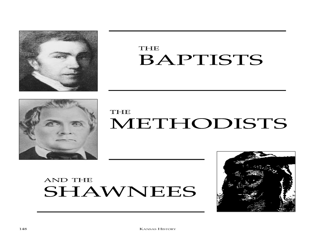 Baptists Methodists Shawnees