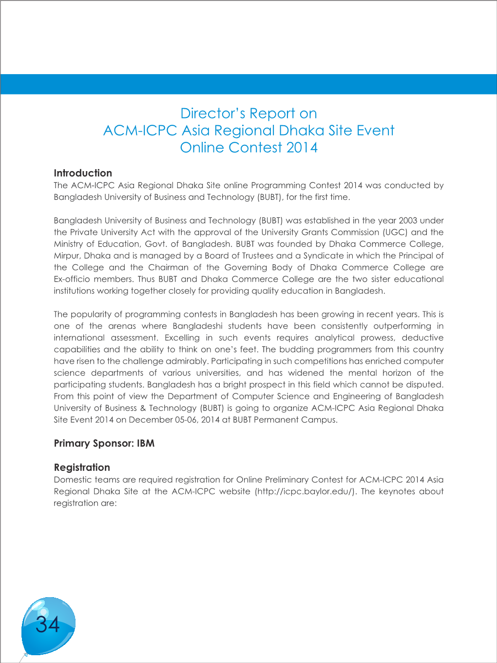 Director's Report on ACM-ICPC Asia Regional Dhaka Site Event Online