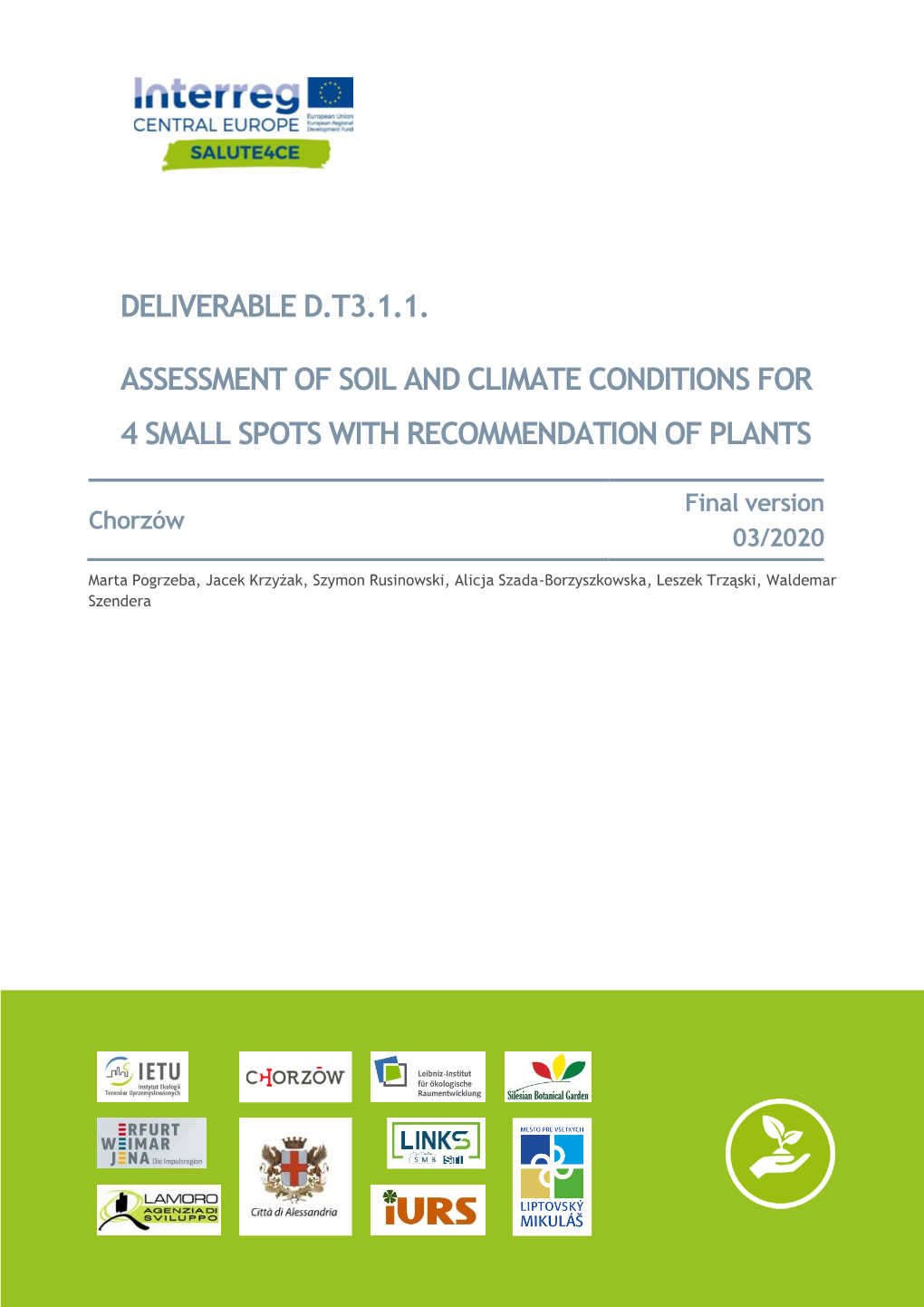 D.T3.1.1 Soilassessment Chorzow (Pdf 0.7