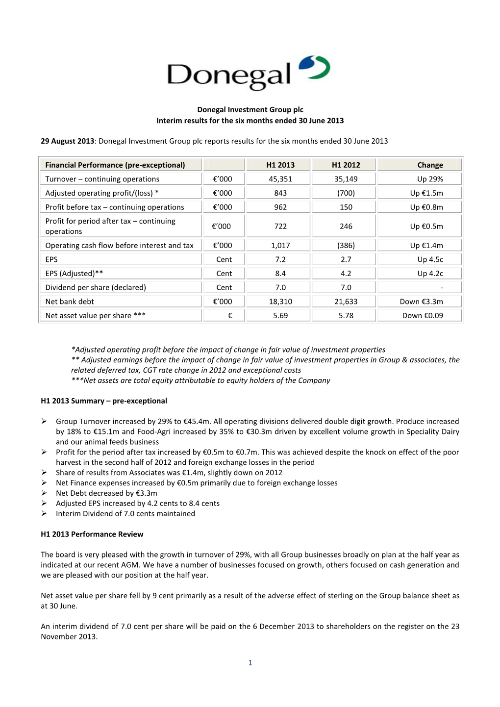 DIG Interim Results June 2013.Pdf