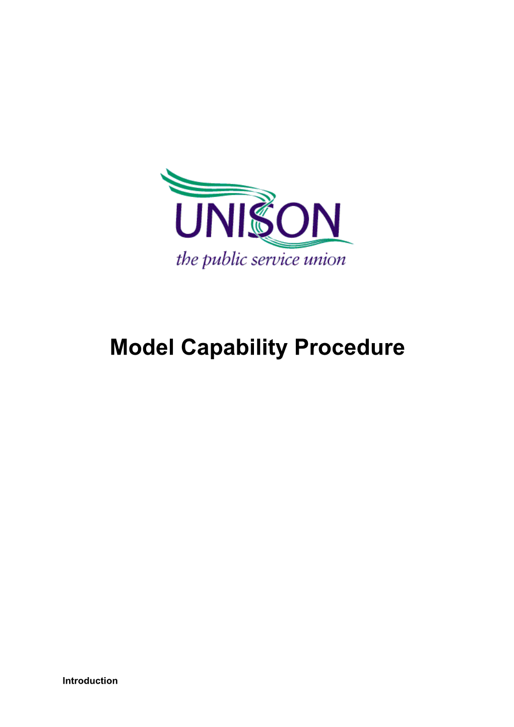 Model Capability Procedure