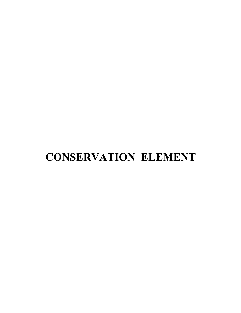 2008 Comprehensive Plan: Conservation Element