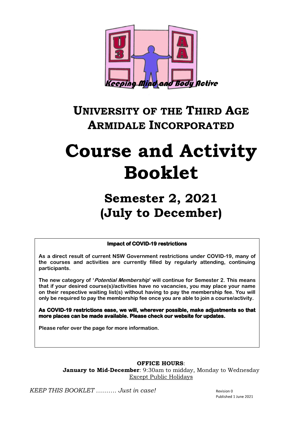 Course and Activity Booklet