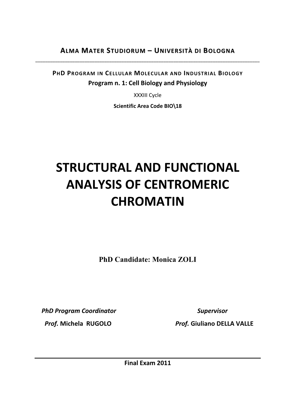 Structural and Functional Analysis of Centromeric Chromatin