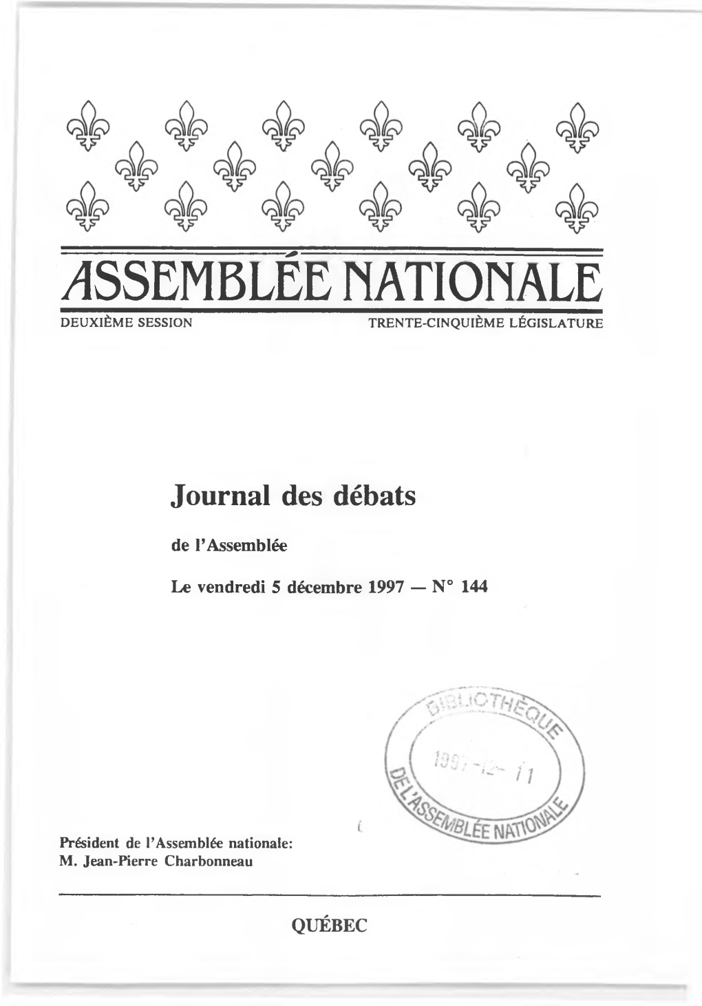 Assemblée Nationale Du Québec Distribution Des Documents Parlementaires 880, Autoroute Dufferin-Montmorencv