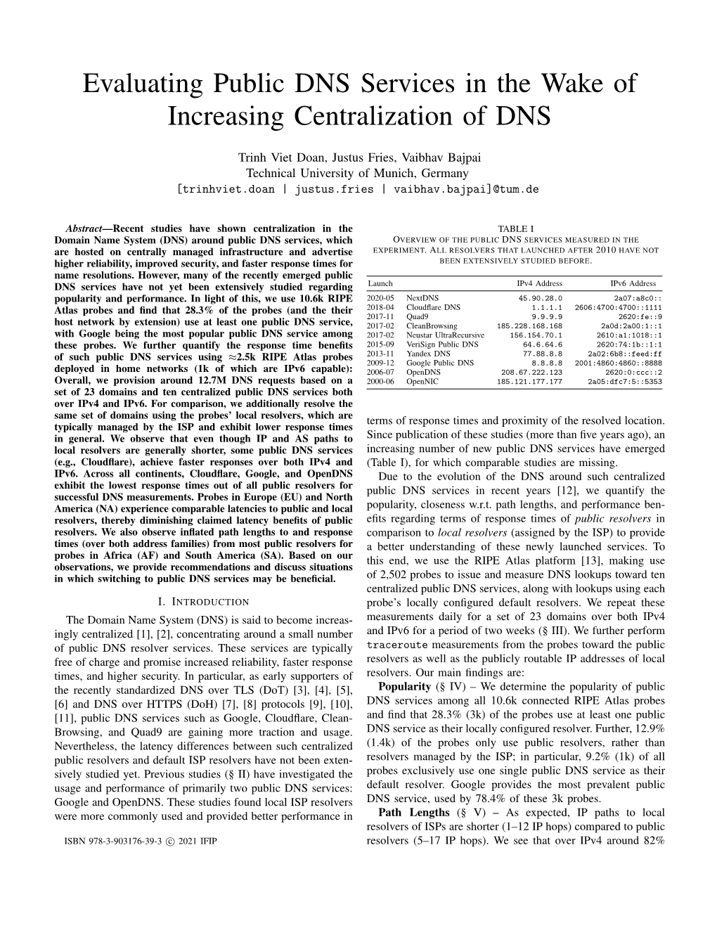 Evaluating Public DNS Services in the Wake of Increasing Centralization of DNS