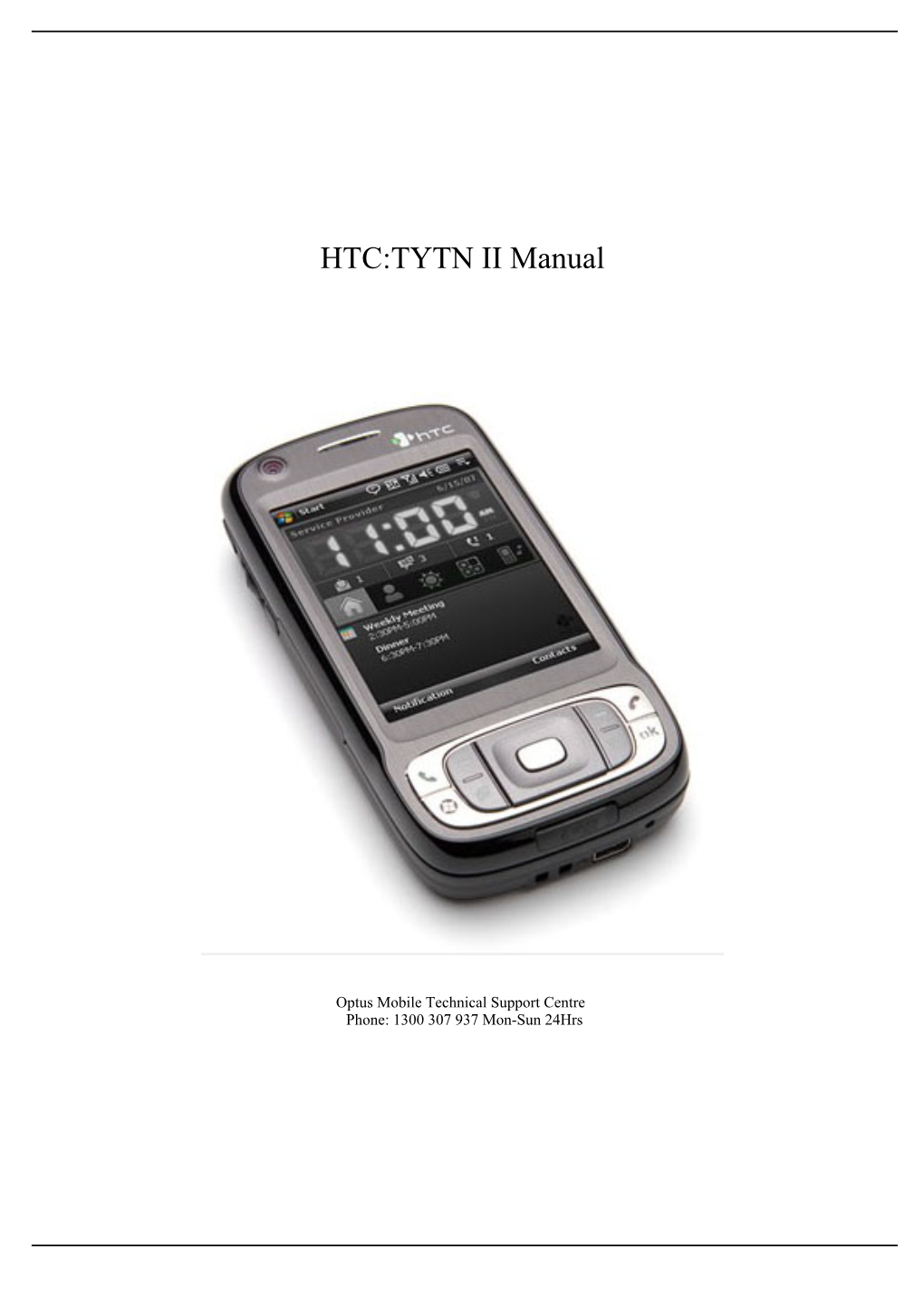 HTC:TYTN II Manual