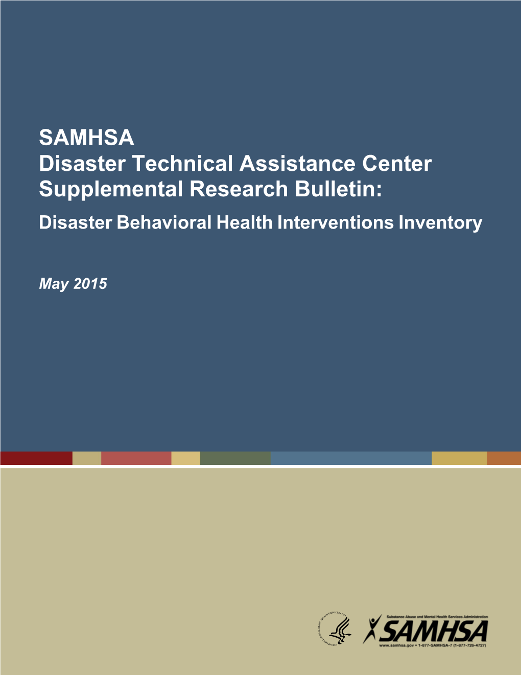 Disaster Behavioral Health Interventions Inventory