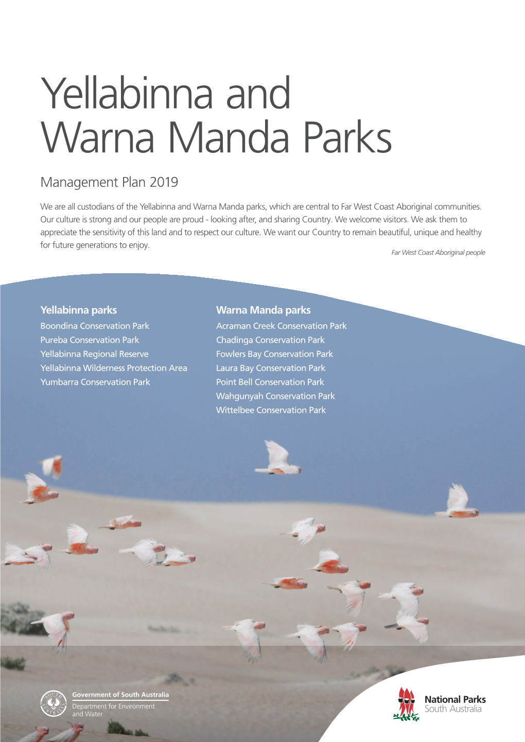 Yellabinna and Warna Manda Parks Management Plan 2019