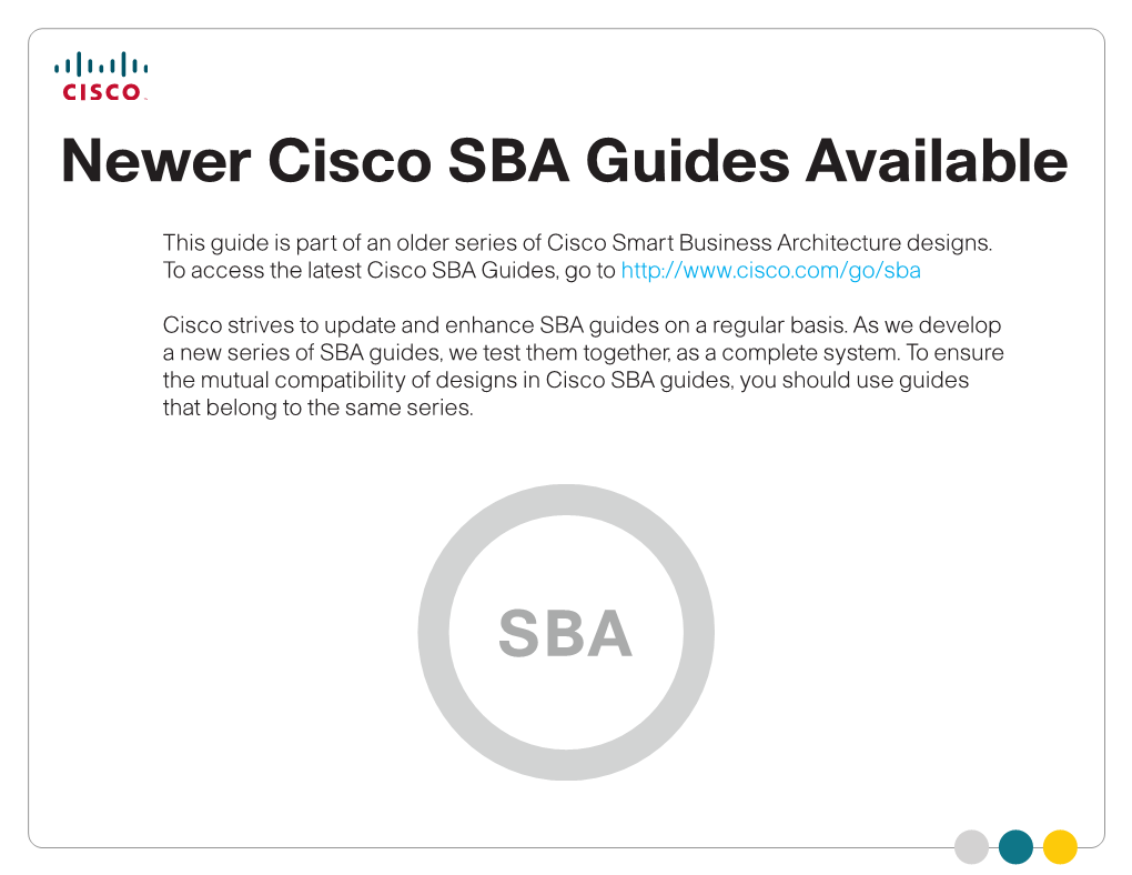 Cisco SBA Solutions—BYOD—Internal Corporate Access