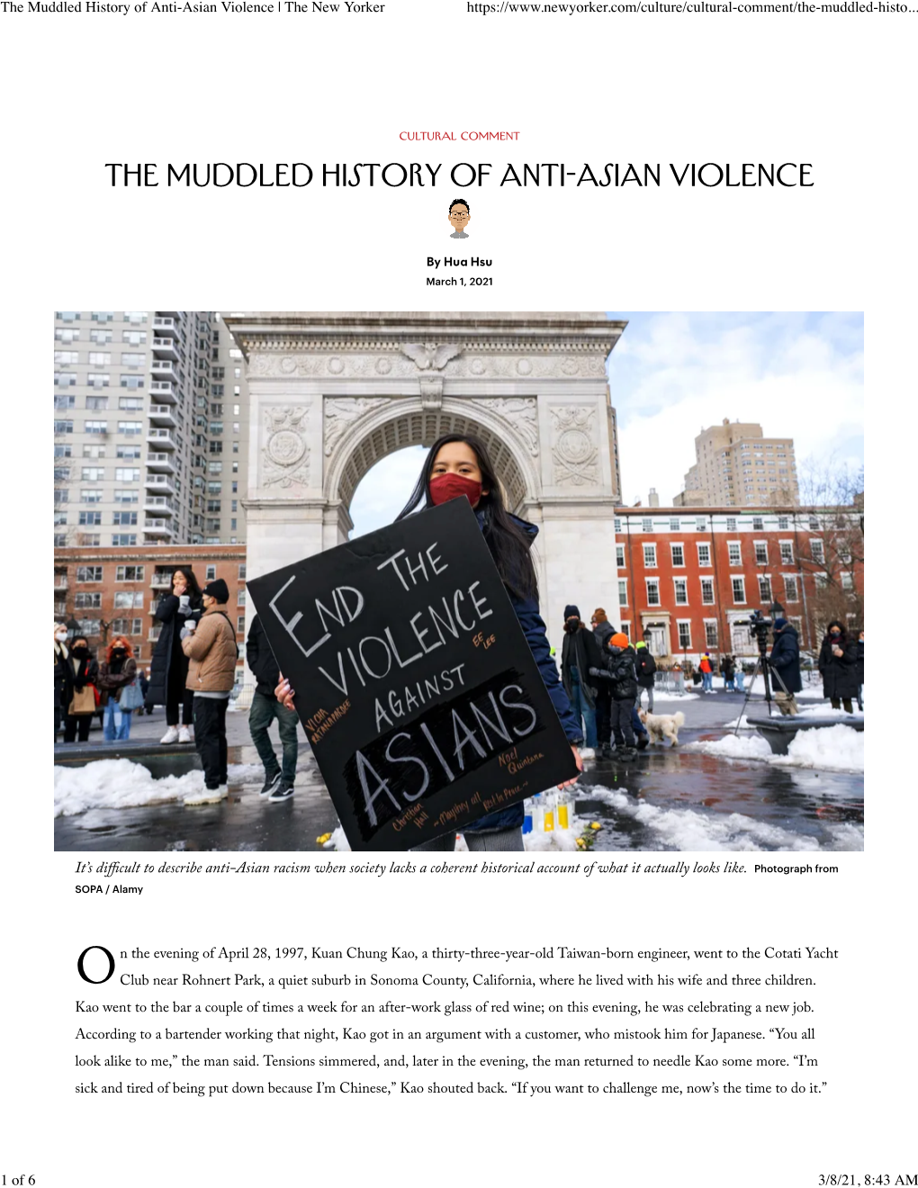 The Muddled History of Anti-Asian Violence | the New Yorker