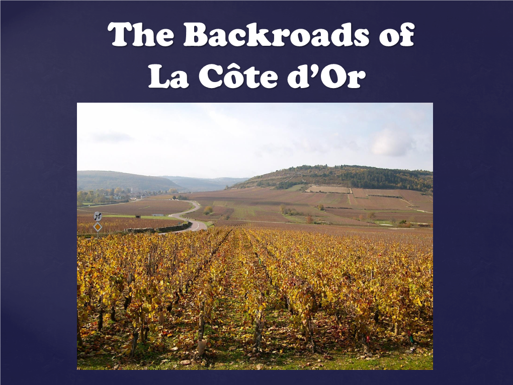 The Backroads of La Côte D'or