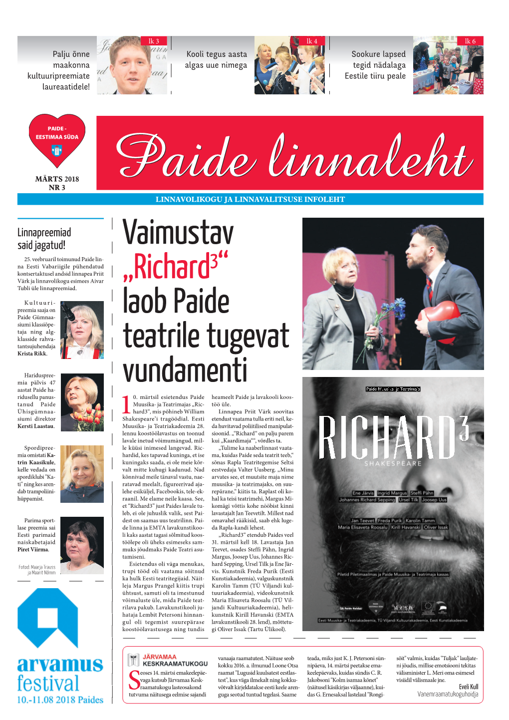 Vaimustav „Richard3“ Laob Paide Teatrile Tugevat Vundamenti