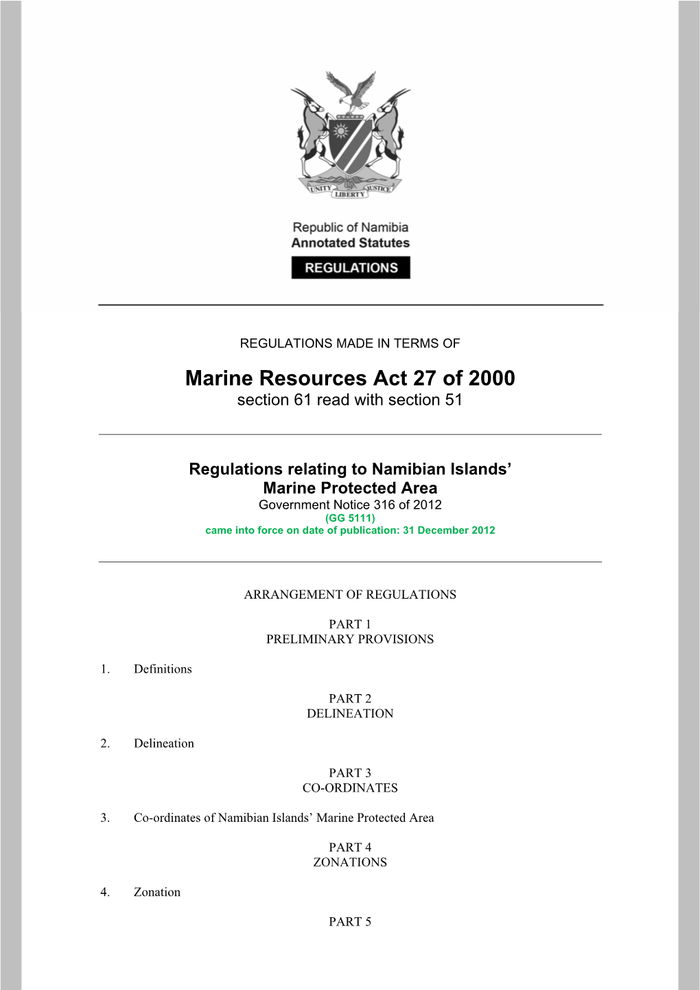 Marine Resources Act 27 of 2000 Section 61 Read with Section 51