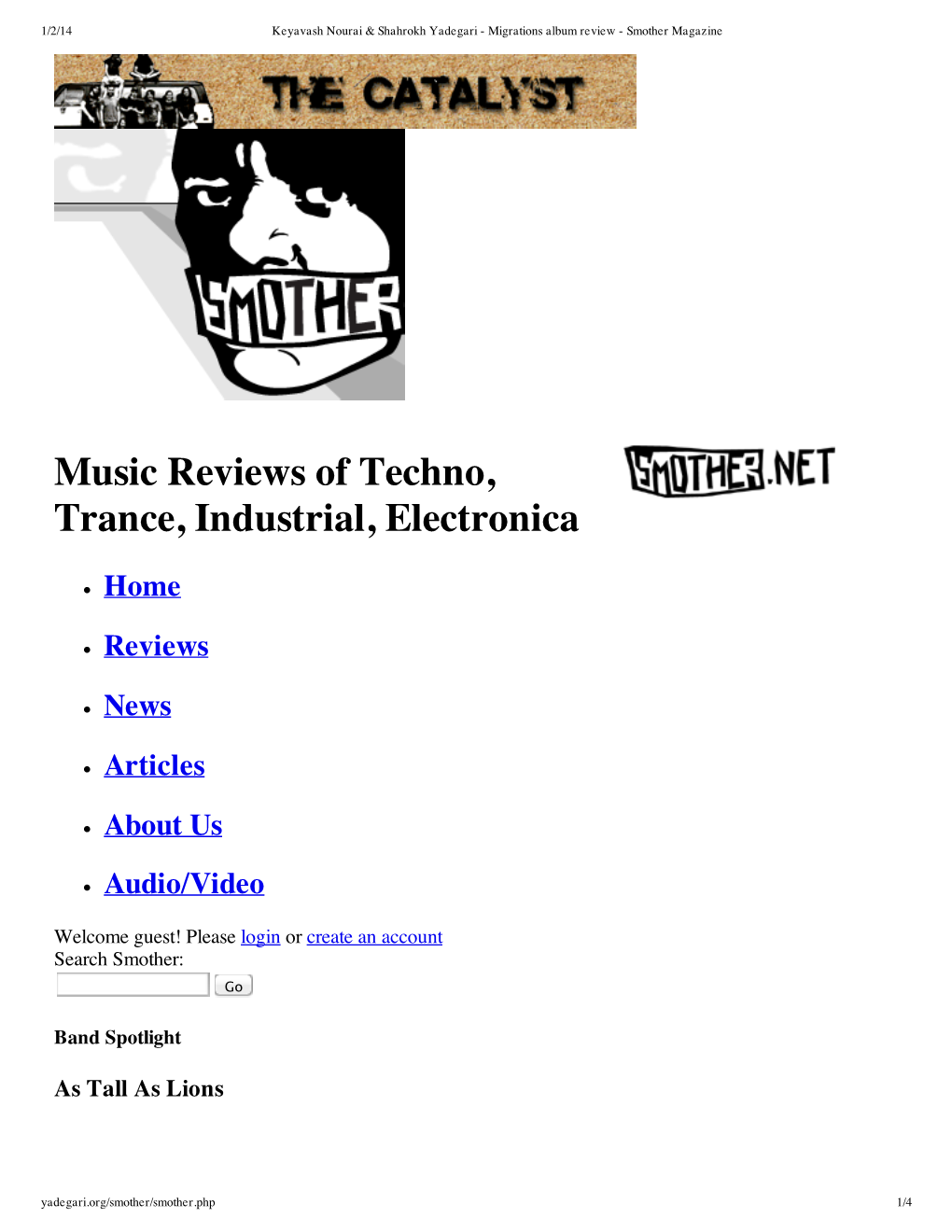 Music Reviews of Techno, Trance, Industrial, Electronica