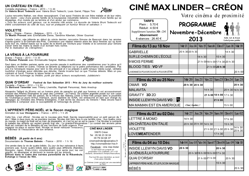 Ciné Max Linder – Créon