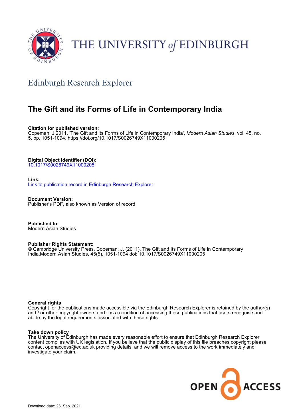 Edinburgh Research Explorer