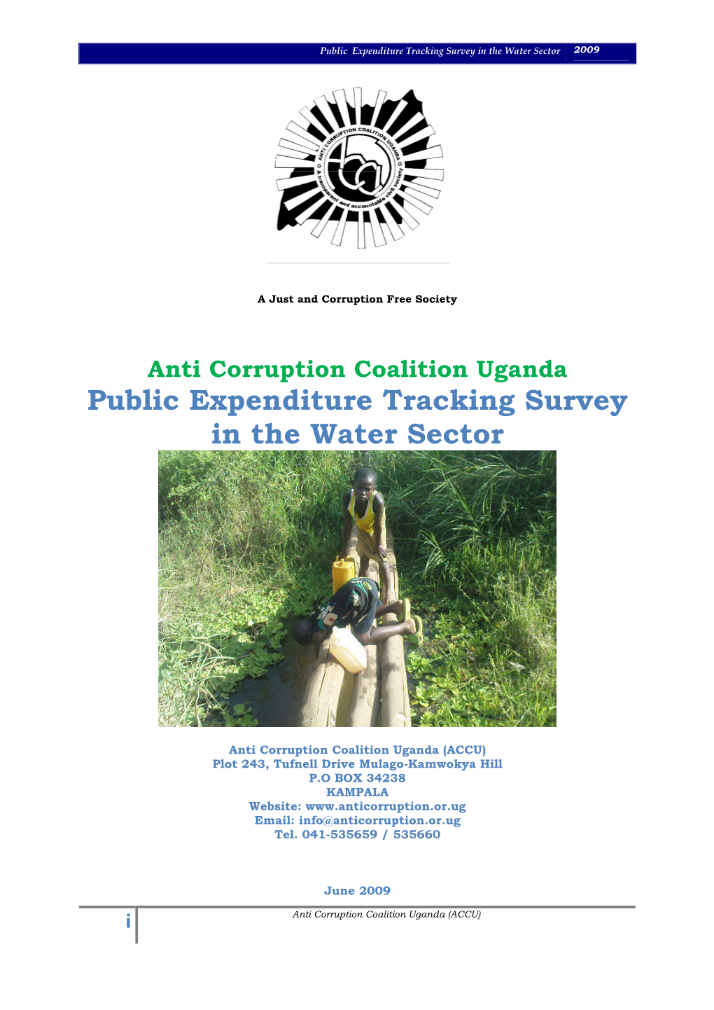 Public Expenditure Tracking Survey in the Water Sector 2009